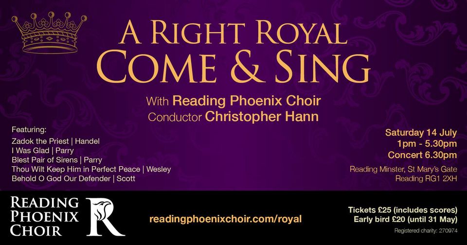 Time for a ‘Right Royal’ Come and Sing!